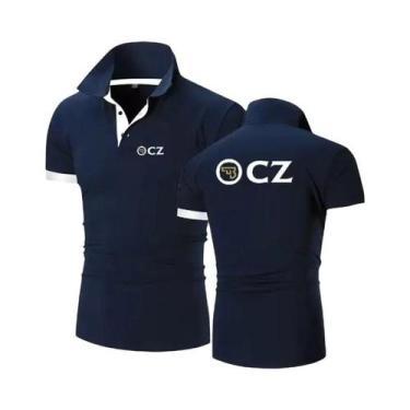 Imagem de Camisa Polo Masculina Slim Fit De Algodão Respirável Casual Cor Sólida