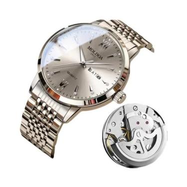 Imagem de Relógio De Luxo Masculino Automático À Prova d'Água Com Calendário Dup