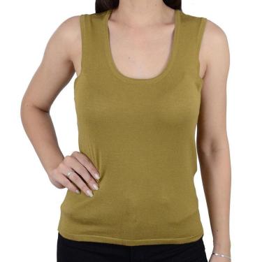 Imagem de Blusa Regata Feminina Hering Tricot Verde Ocre - K5AG4XSI-Feminino