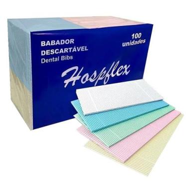 Imagem de Babador Odontológico Impermeável Misto Pct C/100 Hospflex