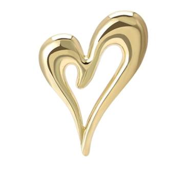 Imagem de WCRAZYE Broche de coração vermelho, broche de lapela para mulheres, elegante, strass, dia dos namorados, casamento, noiva, dia das mães, formatura, festa, vestido, acessório para roupas, Medium, Metal