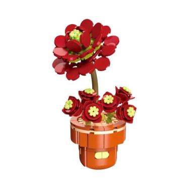 Imagem de Conjunto De Blocos De Montar DIY Para Meninas: Buquê De Flores Eternas