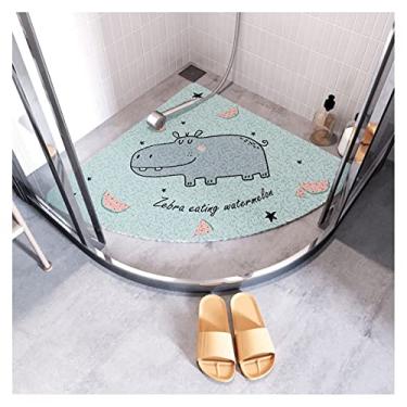 Imagem de Tapetes de banho antiderrapantes e tapetes de chuveiro, tapete de banho, adequado para banheiro, banheira, tapete de banho antiderrapante em forma de ventilador) C (E)
