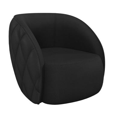 Imagem de Poltrona Decorativa Clarke PU Preto - Gran Belo