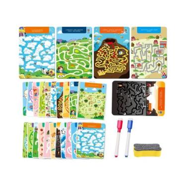 Imagem de Cartões De Labirinto Reutilizáveis Para Crianças, 15/32 Folhas, Livros