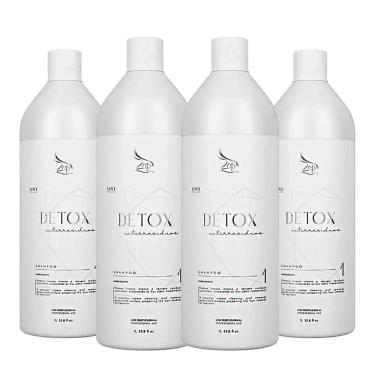 Imagem de Kit 4 Shampoo Anti-resíduos Detox Limpeza Profunda 1 Litro