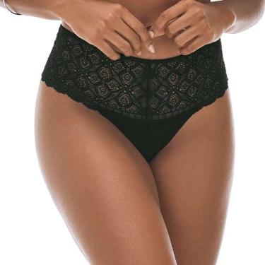 Imagem de Calcinha Fio Duplo com Renda Preto Zee Rucci, GG