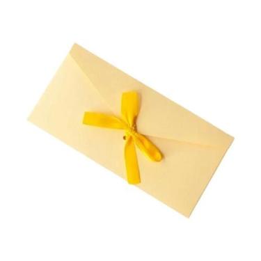 Imagem de Conjunto De Envelopes De Papel Perolado Criativo Retro Com Laço Grosso