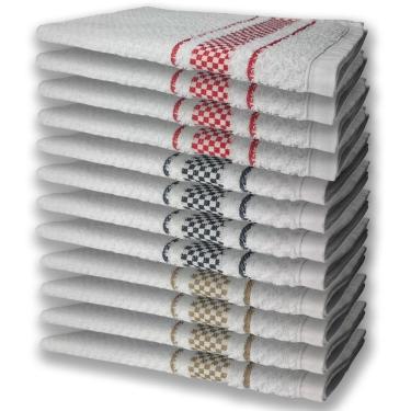 Imagem de 12 Panos De Prato Atoalhado Felpudo Premium Mr+pr+vm