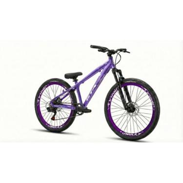 Imagem de Bicicleta Aro 26 Freeride GTA Rebel 1X7 Freio Mecânico, Roxo 4