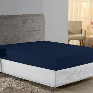 Imagem de Lençol Com Elástico King Nobre 1 Peça 30cm De Altura Malha 100% Algodã