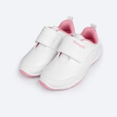 Imagem de Tênis Escolar Infantil Pampili Honey Calce Fácil Branco-Feminino