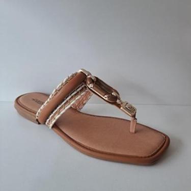 Imagem de Chinelo Rasteirinha Feminino Mississipí Moda Verão MF301 - Marrom-Feminino