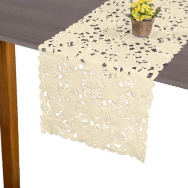 Imagem de Caminho De Mesa Bege 40X135Cm Rafimex