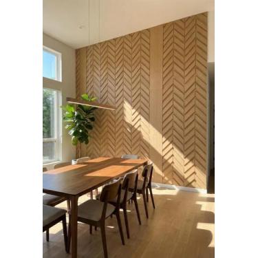 Imagem de Shiplap Espinha De Peixe Ripa Mdf Parede Moderno 3D 28Un - Lujp Decora