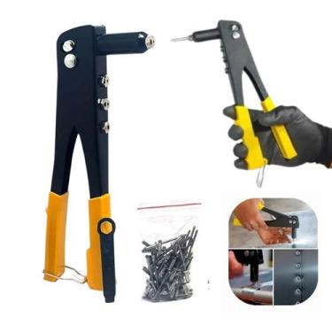 Imagem de Rebitador Rebitadeira Alicate Bicos 100 Rebites Profissional - Komprak