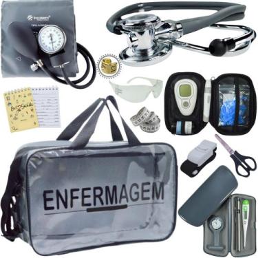 Imagem de Kit Enfermagem Cores Bolsa Top Premium + Medidor Glicose - Love Saude,