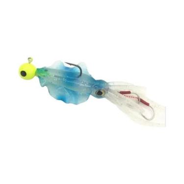 Imagem de Isca De Pesca Simulada De Lula Grande E Realista Com 2 Anzóis Triplos 