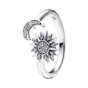 Imagem de Anel De Prata Esterlina 925 Com Pedra De Coração Luminosa Vermelha, Fl