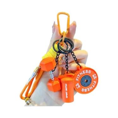 Imagem de Chaveiro De Silicone Para Academia Fitness, Com Design De Anilha E Hal