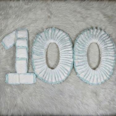 Imagem de Kit 100 Fraldas Descartáveis Boneca Bebê Mamãe Reborn