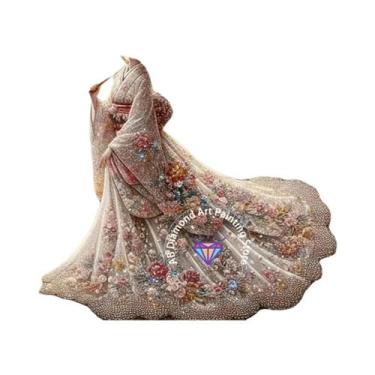 Imagem de Kit De Pintura Diamante Estilo Antigo Mulher Com Guarda-Chuva 5D DIY B