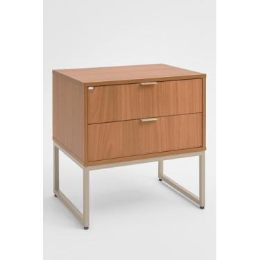 Imagem de Mesa de Cabeceira Ellegance em MDF Pé de Ferro 2G 60 cm - Venturi
