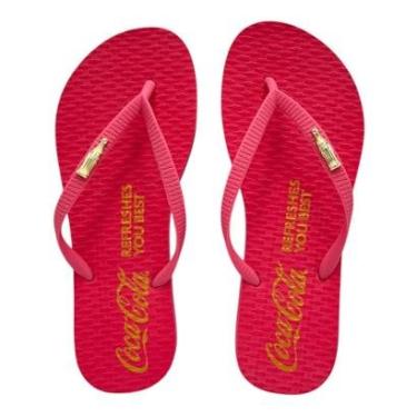 Imagem de Chinelo Coca Cola Feminino Sandália Estampa Refreshes CC4652 Rosa Pink-Feminino