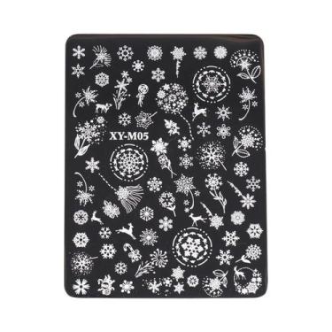 Imagem de Placas De Estampagem De Unhas De Natal: Flocos De Neve, Francesinha, E
