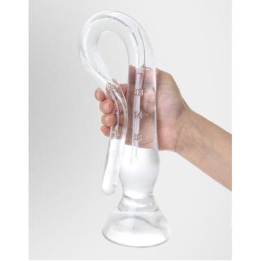 Imagem de Plug Translúcido C/ Ventosa Fino 50cm G - ImperioSex