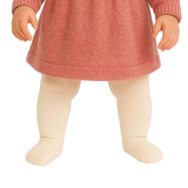 Imagem de Meia Calça Bebê Em Algodão Selene, 0 a 5 meses, Marfim