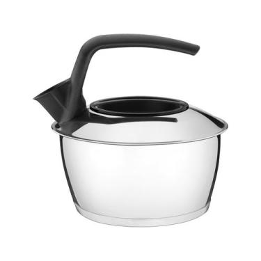 Imagem de Chaleira Tramontina Inox com Fundo Triplo Cabo Preto 1,5 L, 1,5L, Prat