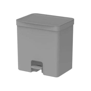 Imagem de Lixeira para Banheiro e Cozinha com Pedal Trium Chumbo 20L - Ou, Chumb