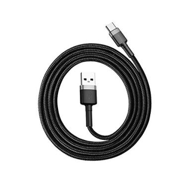 Imagem de Cabo Reforçado USB-C Cafule Preto 3A 1M