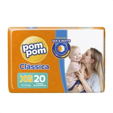 Imagem de Fralda Classica, Pom Pom, Jumbo, XG, pacote de 20 Unidades, Cor: Multicolorido