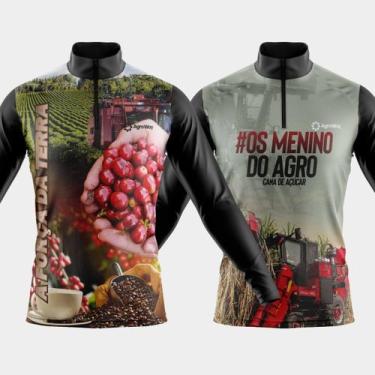 Imagem de Combo 2 Camisas Agro Manga Longa Proteção UV Respirável Slim Gola Crew