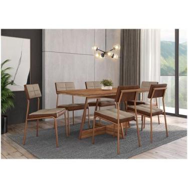 Imagem de Conjunto Sala De Jantar Loanda 6 Cadeiras Carraro - MÓVEIS CARRARO, No