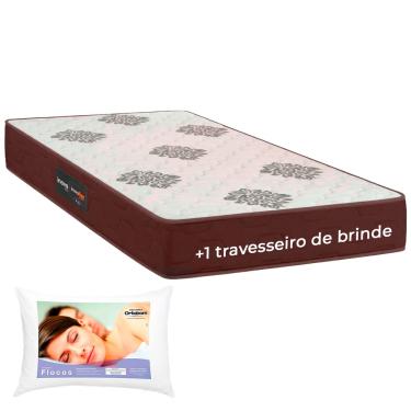 Imagem de Conjunto Colchão Solteiro Inova D45 com  Travesseiro Ortobom