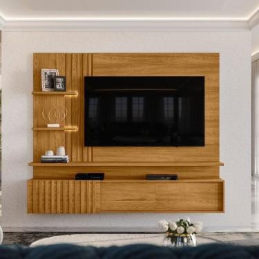 Imagem de Painel Ripado para TV até 65 Polegadas com LED 200cmx167,5cm 2 Portas 