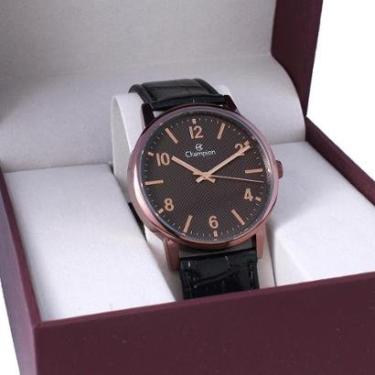 Imagem de Relogio Champion Couro Masculino Original + Garantia + NF-Masculino