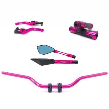 Imagem de Kit Manete Manopla Guidão Retrovisor Fazer 150 freio UBS - NoBrand, Pi