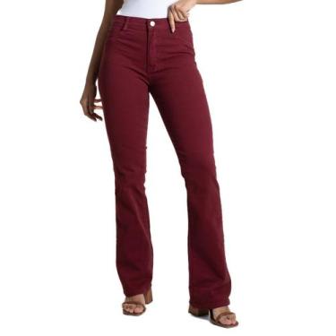 Imagem de Calça Sarja Sawary Boot Cut - 283016 - Vinhobr 38, Vinho, 38