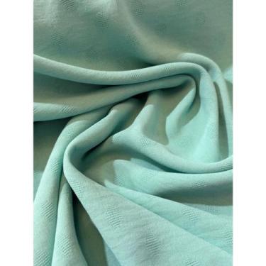 Imagem de Tecido Crepe Duna Trabalhado (1m x 1,5m) - Impacto tecidos, Verde água