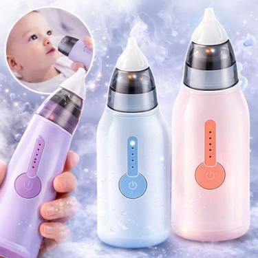 Imagem de Aspirador Nasal Elétrico Bebê Sução Ajustável Com Luzes Calmantes E Mú