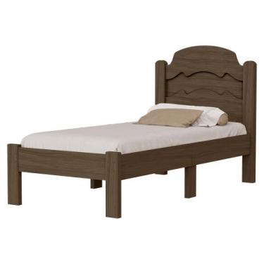 Imagem de Cama Solteiro Flex MDF 195X94 cm Iris Decmade - Milani Store, Castanho