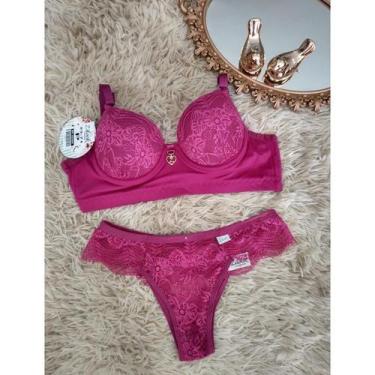Imagem de kit com 5 conjunto de lingerie de luxo modelo tanga - sacoleira. - Zil