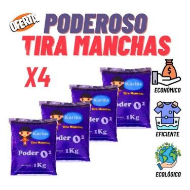 Imagem de Kit 4 Tira Manchas Roupa Percarbonato Poder O2 Poderoso - Karina Sabol