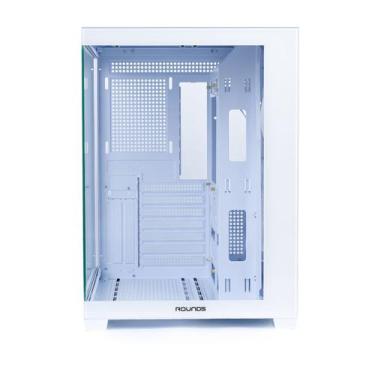 Imagem de Gabinete gamer atx sem fan sem fonte round5 genos white r5-genos-w-219