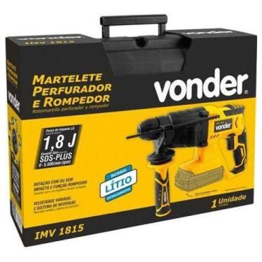 Imagem de Martelete perfurador e rompedor bateria intercambiável de 18V sem bate