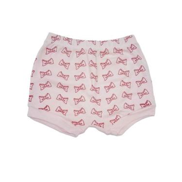 Imagem de Shorts Bebê(Tapa Fralda) (P/M/G) - Lacinhos - Barato Bebê - Rosa, P